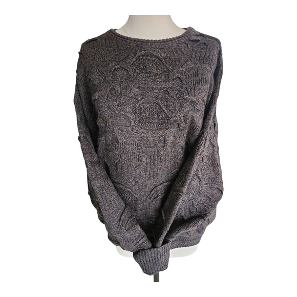 Vintage Florence Tricot 3D Coogi‑Style Sweater – Size M Cotton‑Blend - Picture 1 of 11